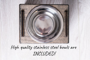 Dog Bowl with Holder - single or double