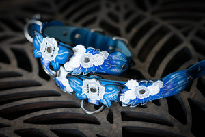 Collar De Flores Azul