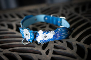 Collar De Flores Azul