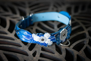 Collar De Flores Azul