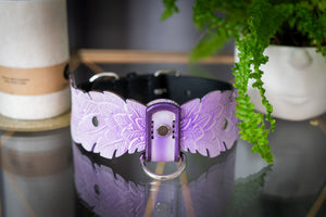 Collar floral morado