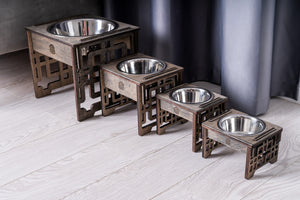 Dog Bowl with Holder - single or double