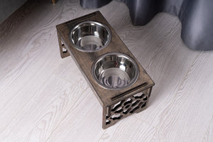 Dog Bowl with Holder - single or double