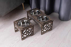 Dog Bowl with Holder - single or double