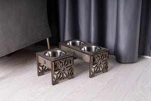 Dog Bowl with Holder - single or double