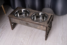 Cargue la imagen en el visor de la galería, Dog Bowl with Holder - single or double
