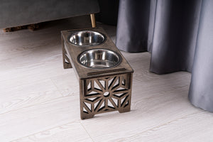 Dog Bowl with Holder - single or double