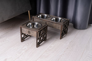 Dog Bowl with Holder - single or double