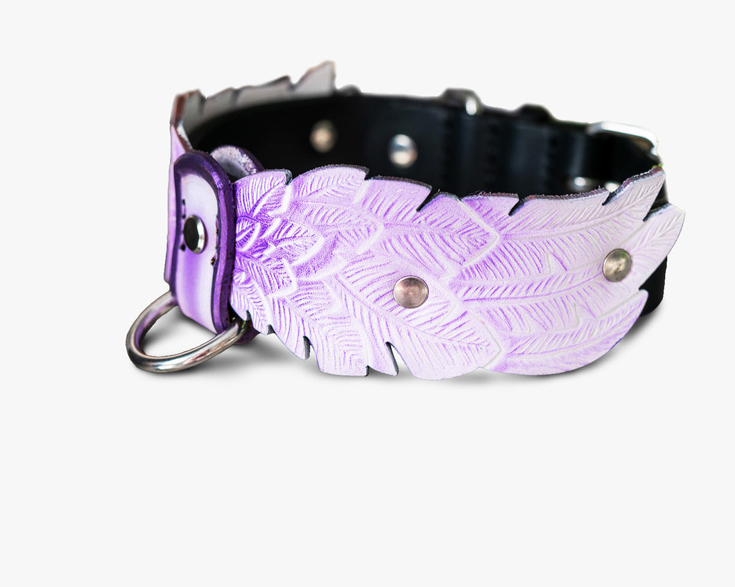 Collar floral morado