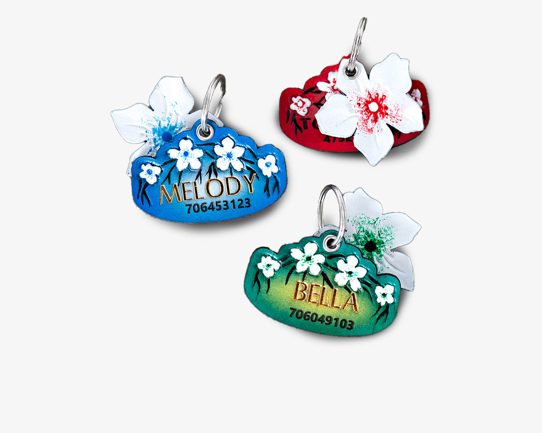 Cherry Blossom ID Tag