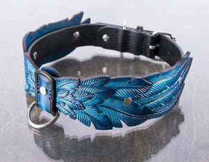 Collar De Plumas Azul