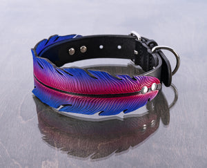 Purple Feather Collar Set