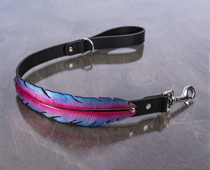 Purple Feather Traffic Leash