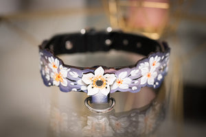 Collar de flor de Sakura púrpura