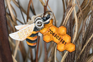 Bee and Honey ID Tag