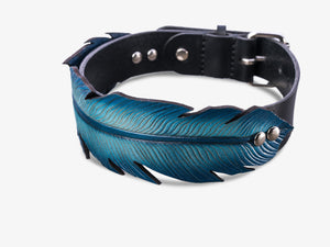 Blue Feather Collar