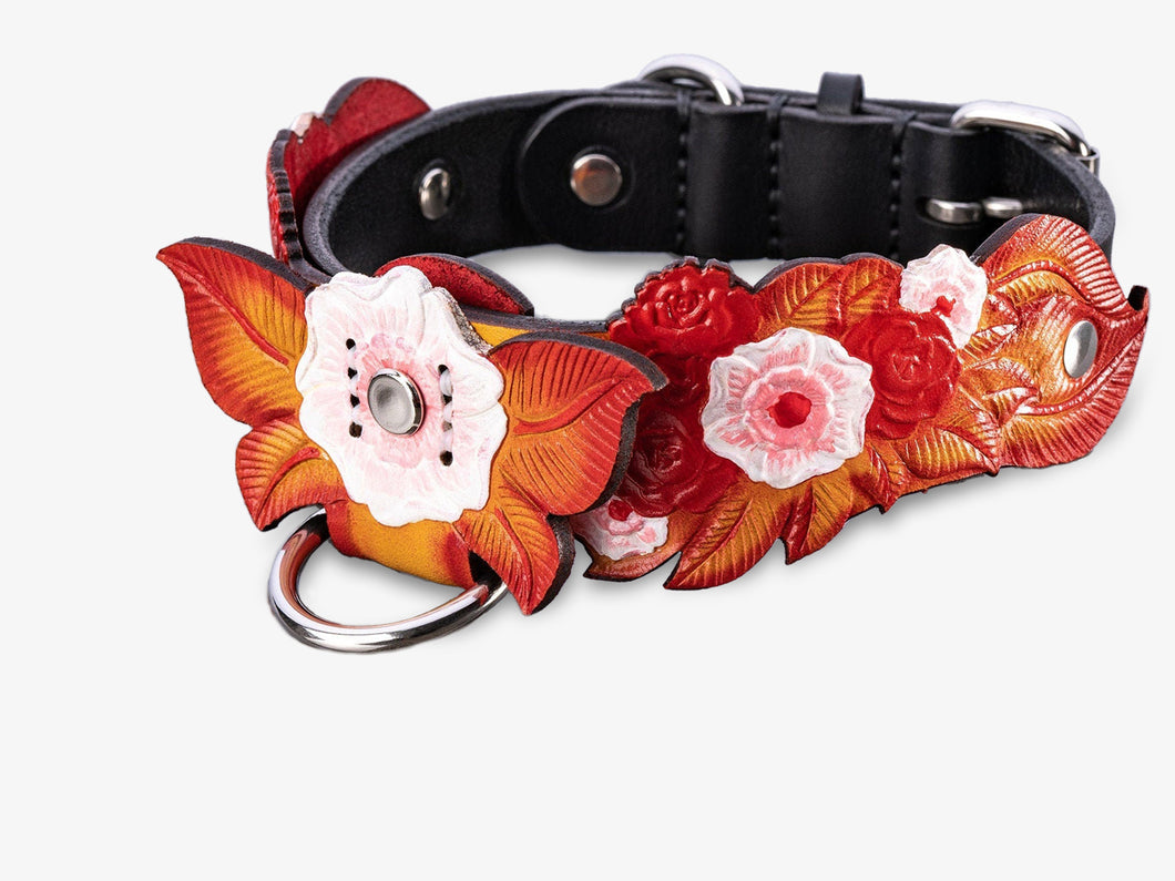 Red Floral Collar