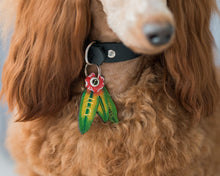 Cargue la imagen en el visor de la galería, Conjunto de cuello floral verde y rojo
