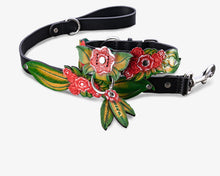 Cargue la imagen en el visor de la galería, Conjunto de cuello floral verde y rojo
