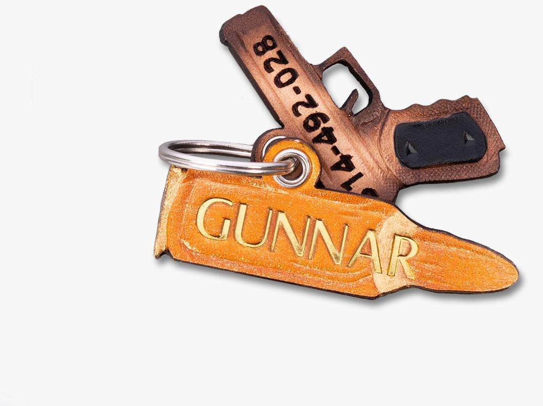 Gun Bullet ID Tag