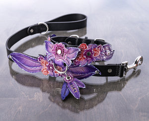 Purple Floral Collar