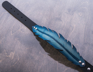 Blue Feather Collar