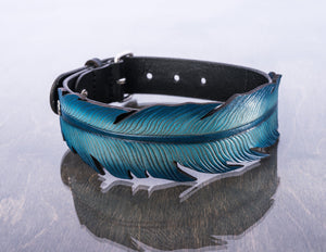 Blue Feather Collar