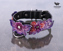 Cargue la imagen en el visor de la galería, Collar floral morado
