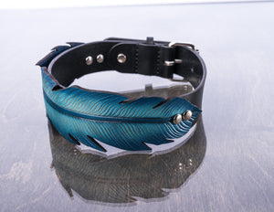 Blue Feather Collar