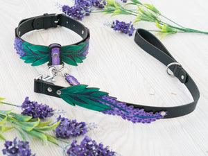 Conjunto de collar de lavanda