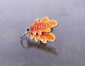 Golden Oak Leaf ID Tag