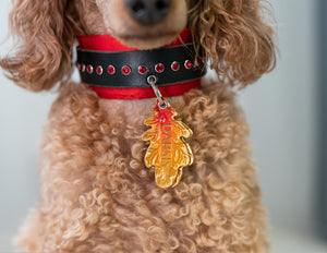 Golden Oak Leaf ID Tag