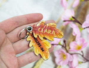 Golden Oak Leaf ID Tag