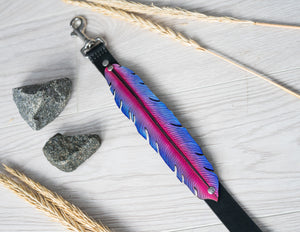 Purple Feather Traffic Leash