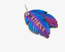 Load image into Gallery viewer, Purple Feather ID Tag
