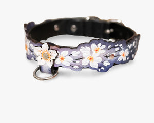 Collar de flor de Sakura púrpura