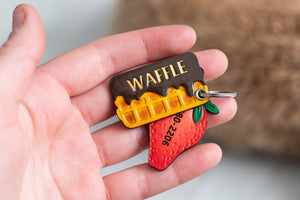 Chocolate Waffle ID Tag